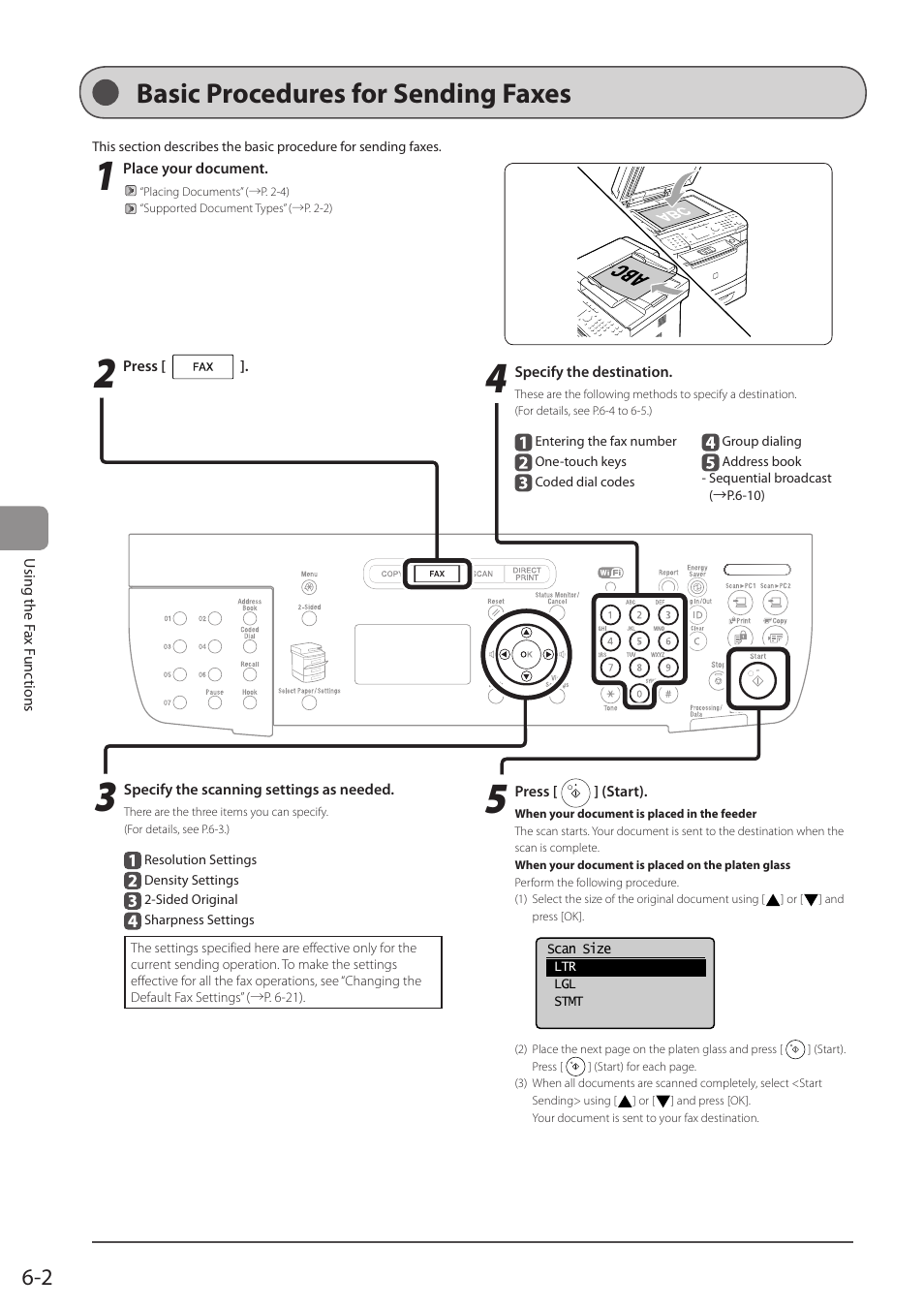 Basic procedures for sending faxes | Canon imageCLASS MF5960dn User Manual | Page 90 / 176