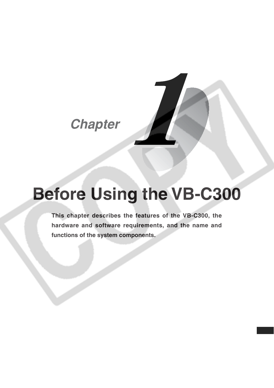 Before using the vb-c300, Chapter | Canon VB-C300 User Manual | Page 15 / 54