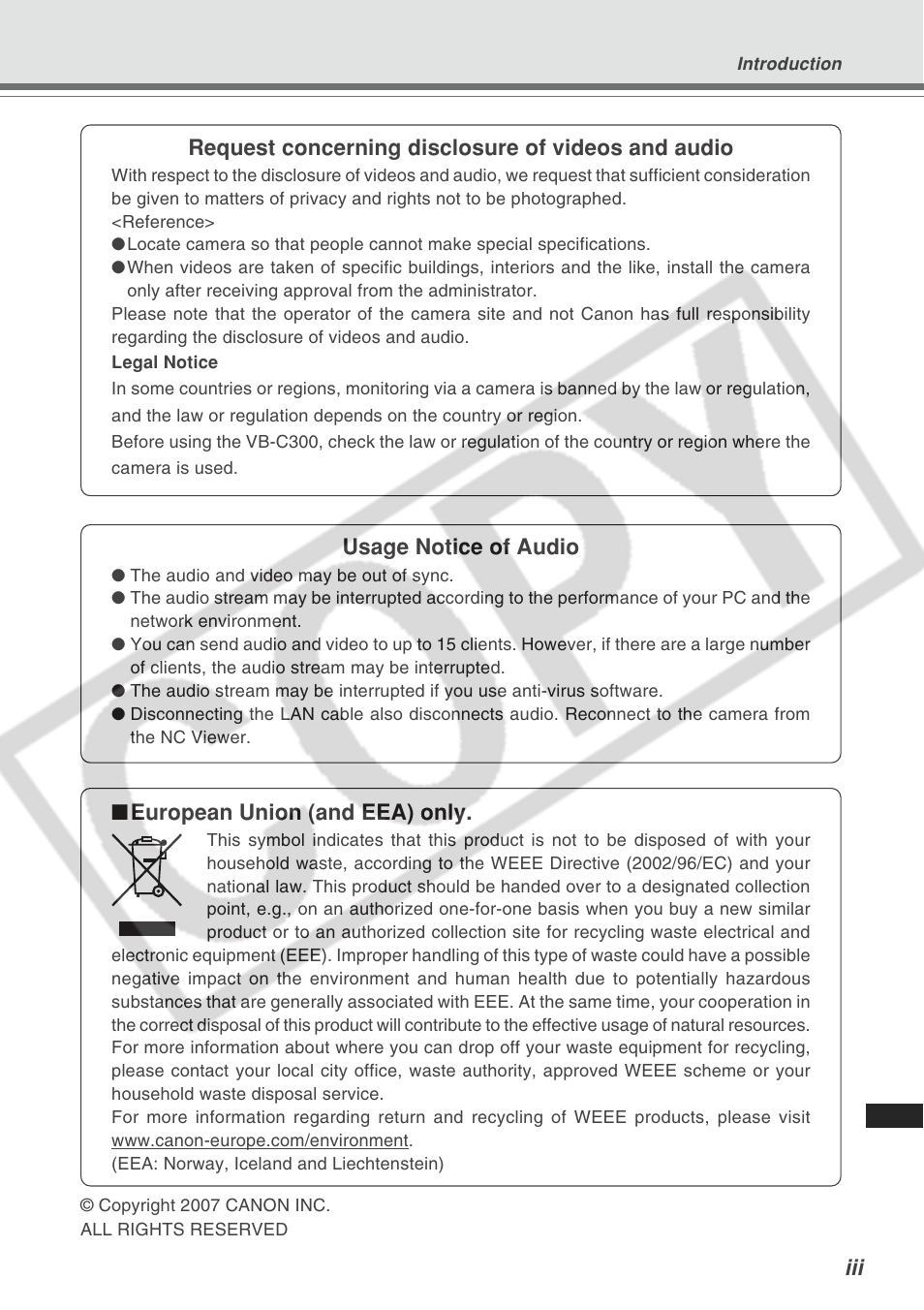 Canon VB-C300 User Manual | Page 3 / 54