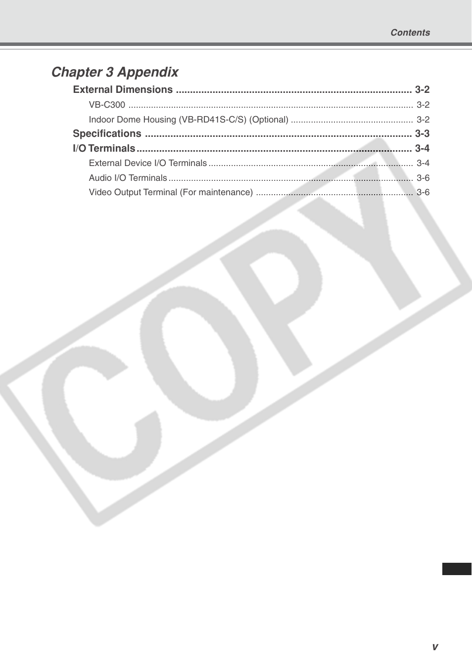 Chapter 3 appendix | Canon VB-C300 User Manual | Page 5 / 54