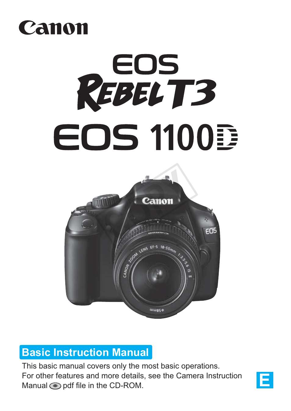 Canon EOS Rebel T3 18-55mm IS II Lens Kit User Manual | 84 pages
