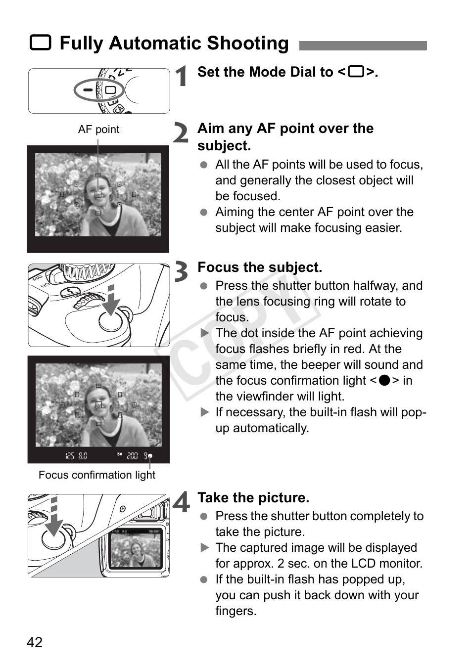 Cop y | Canon EOS Rebel T3 18-55mm IS II Lens Kit User Manual | Page 42 / 84