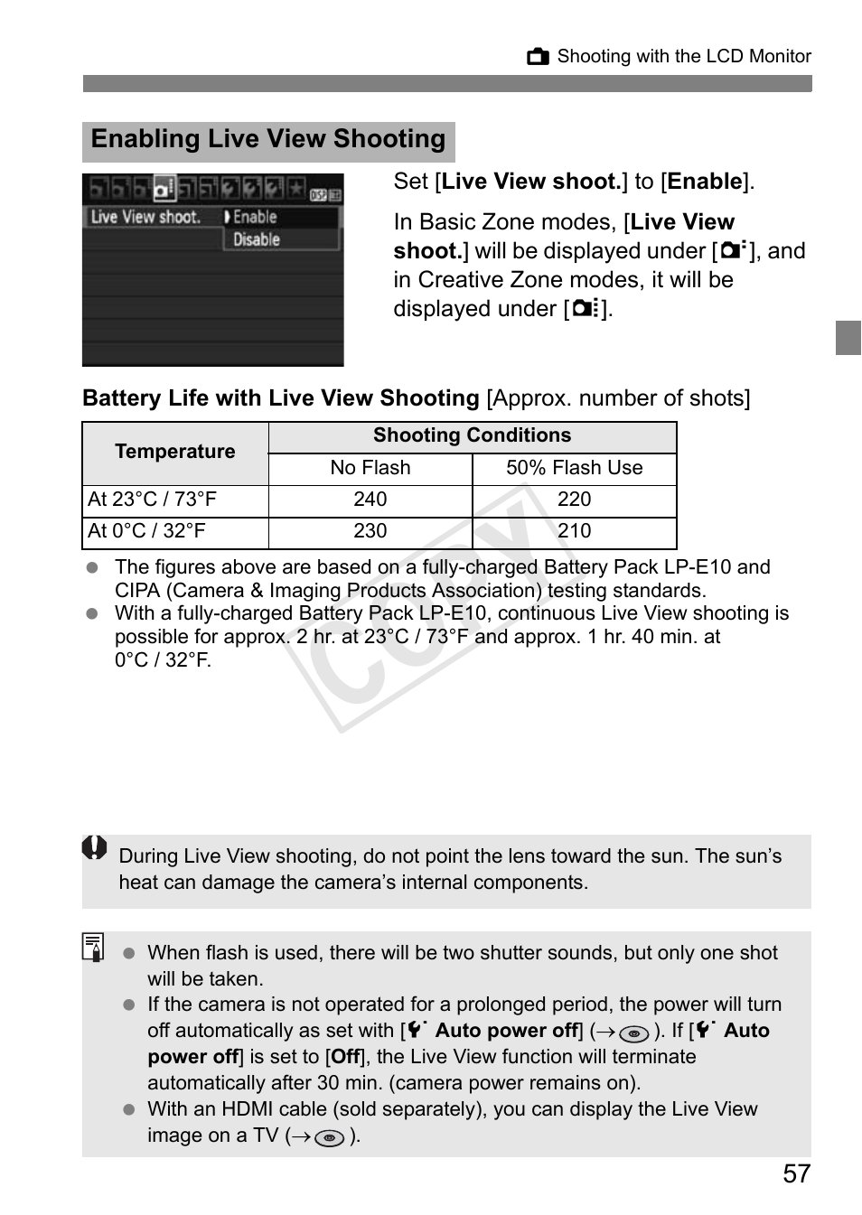 Cop y | Canon EOS Rebel T3 18-55mm IS II Lens Kit User Manual | Page 57 / 84