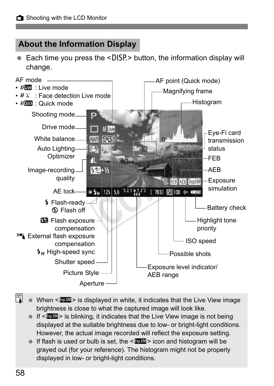 Cop y | Canon EOS Rebel T3 18-55mm IS II Lens Kit User Manual | Page 58 / 84