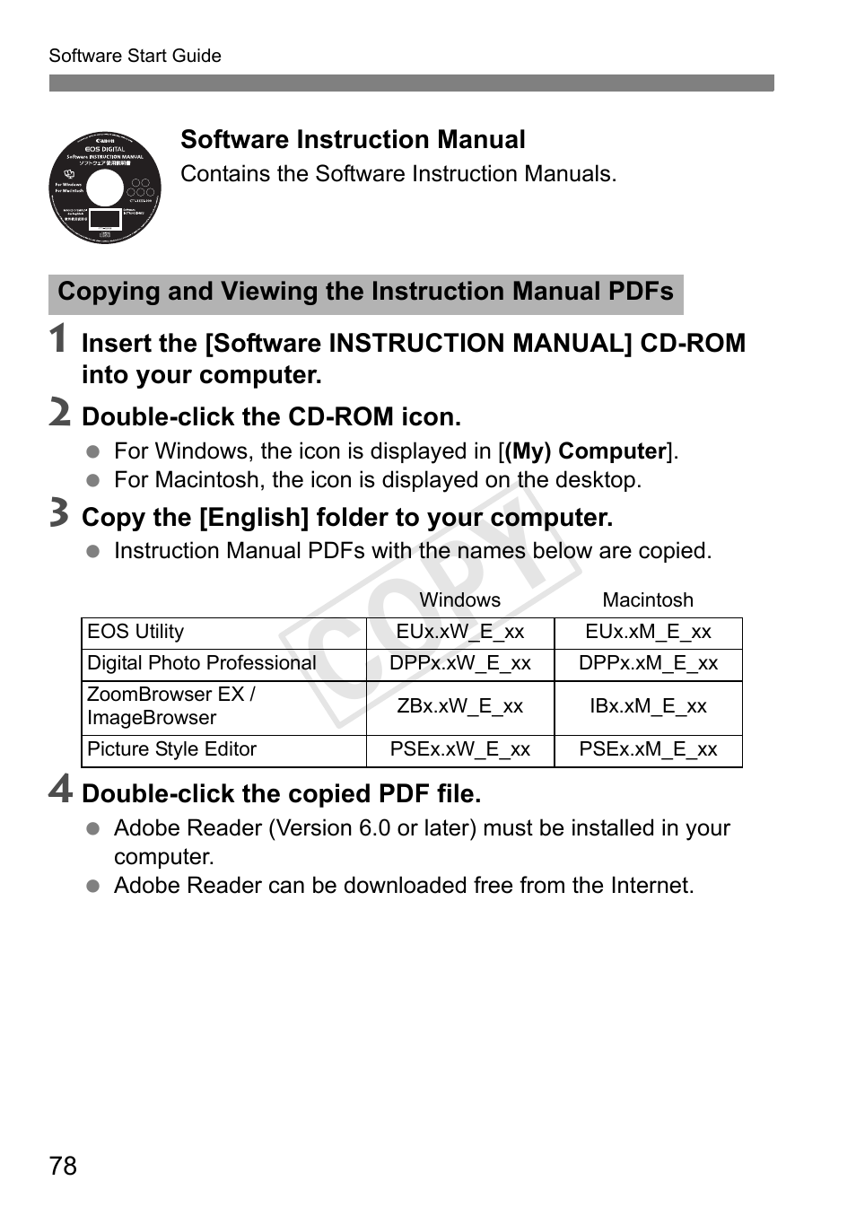 Cop y | Canon EOS Rebel T3 18-55mm IS II Lens Kit User Manual | Page 78 / 84