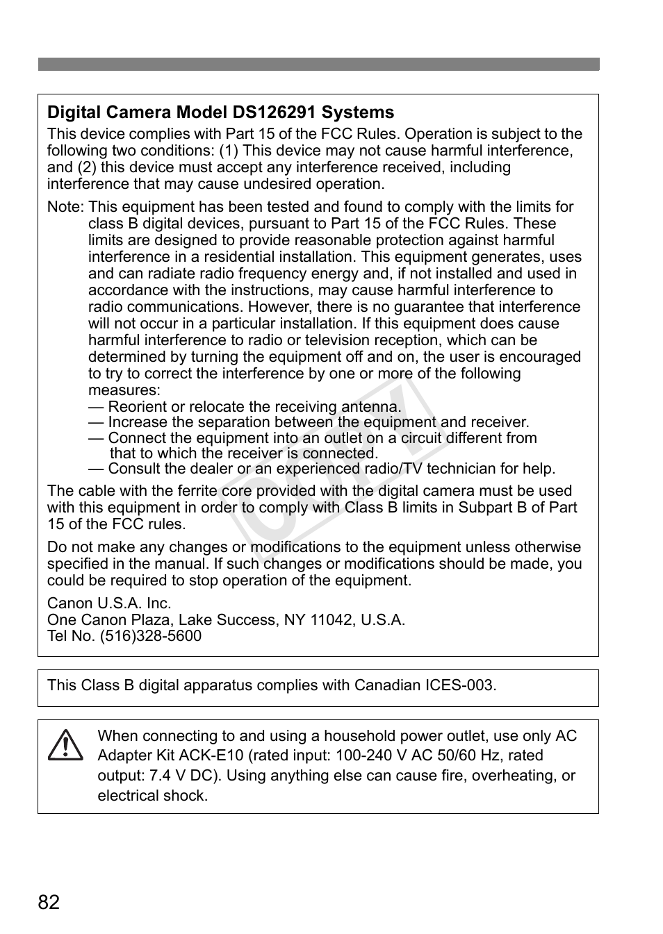 Cop y | Canon EOS Rebel T3 18-55mm IS II Lens Kit User Manual | Page 82 / 84