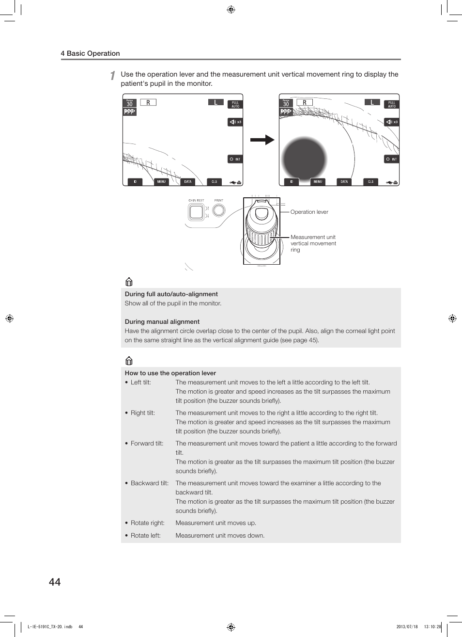 Canon TX-20 Full Auto Tonometer User Manual | Page 44 / 100