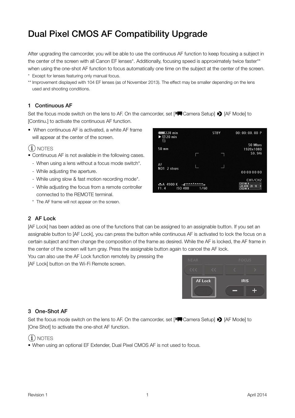 Canon EOS C300 User Manual | 1 page