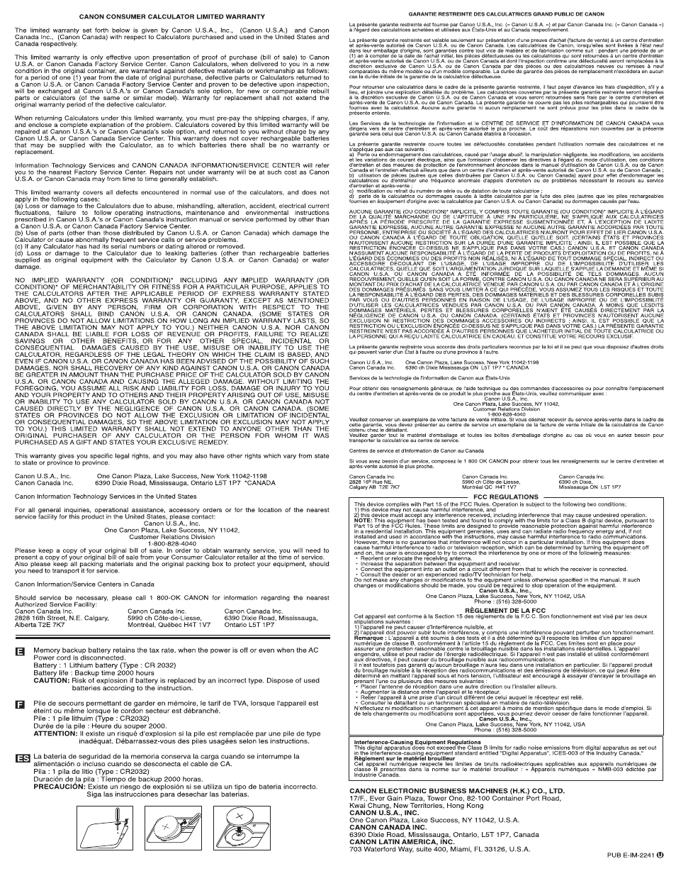 Canon MP21DX User Manual | Page 4 / 4