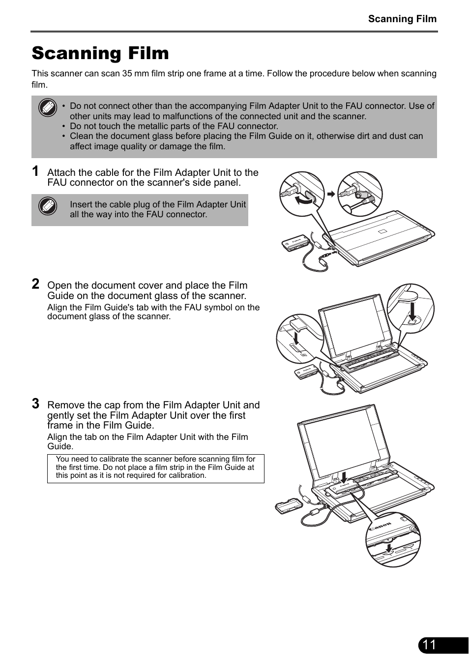 Scanning film | Canon CANOSCAN LIDE 700F User Manual | Page 13 / 19