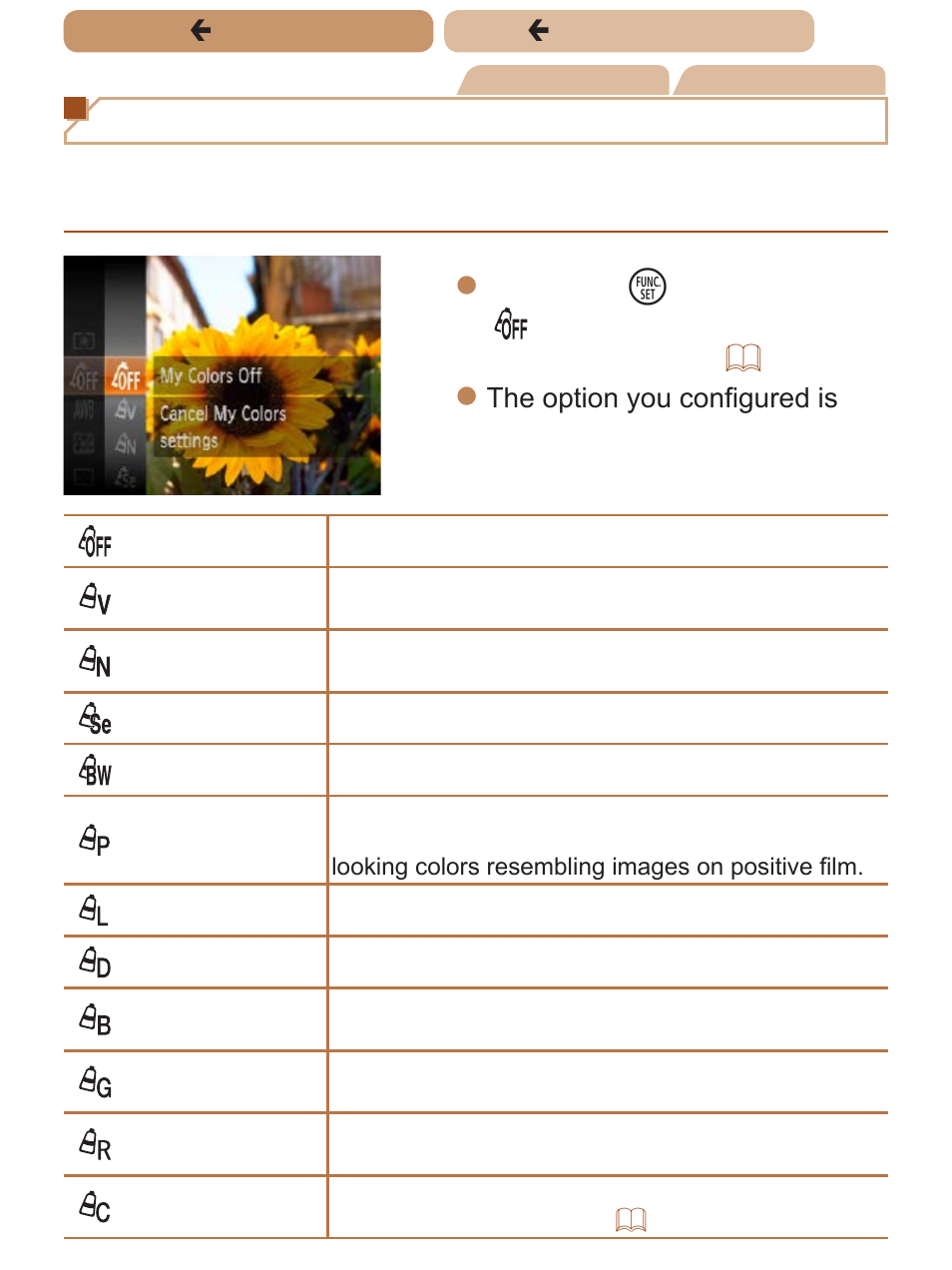 Changing image color tones (my colors) | Canon PowerShot SX170 IS User Manual | Page 103 / 268