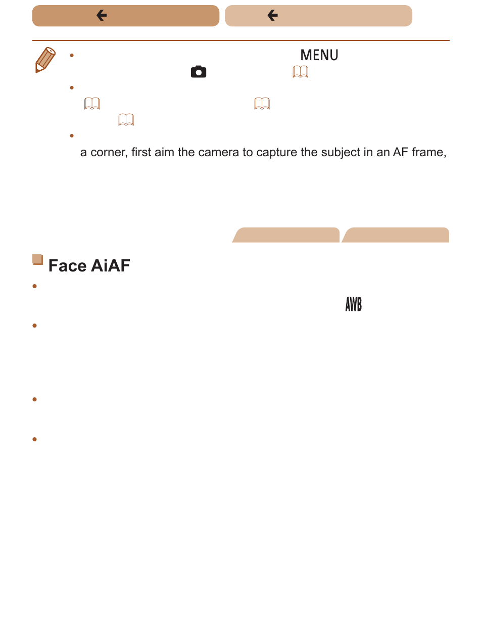 Af frame size, Is [normal], and, Face aiaf | Çcontents ç chapter contents | Canon PowerShot SX170 IS User Manual | Page 111 / 268