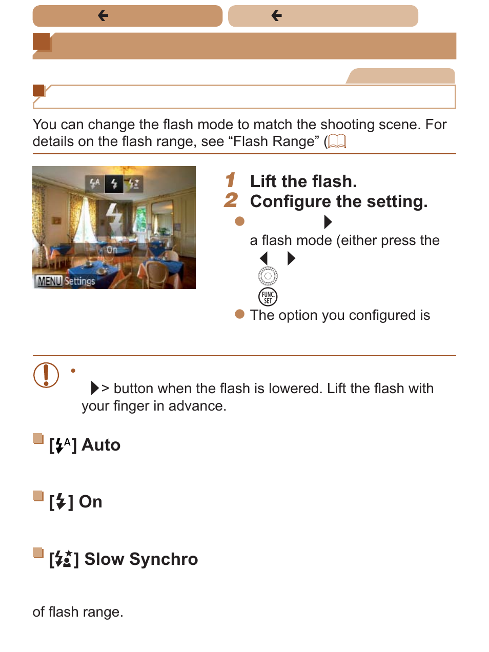 Flash, Changing the flash mode | Canon PowerShot SX170 IS User Manual | Page 117 / 268