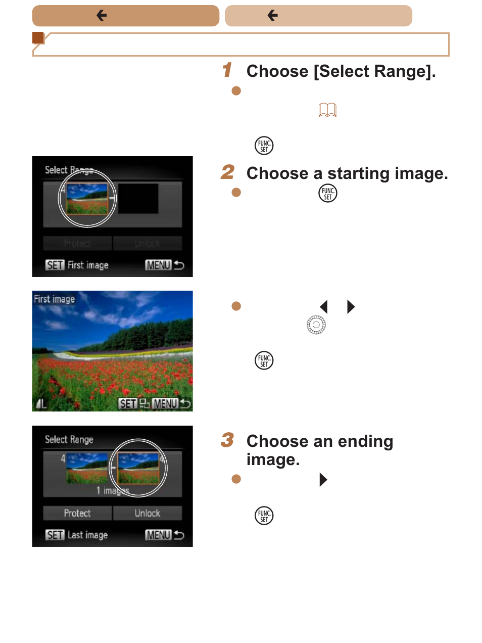 Selecting a range | Canon PowerShot SX170 IS User Manual | Page 146 / 268
