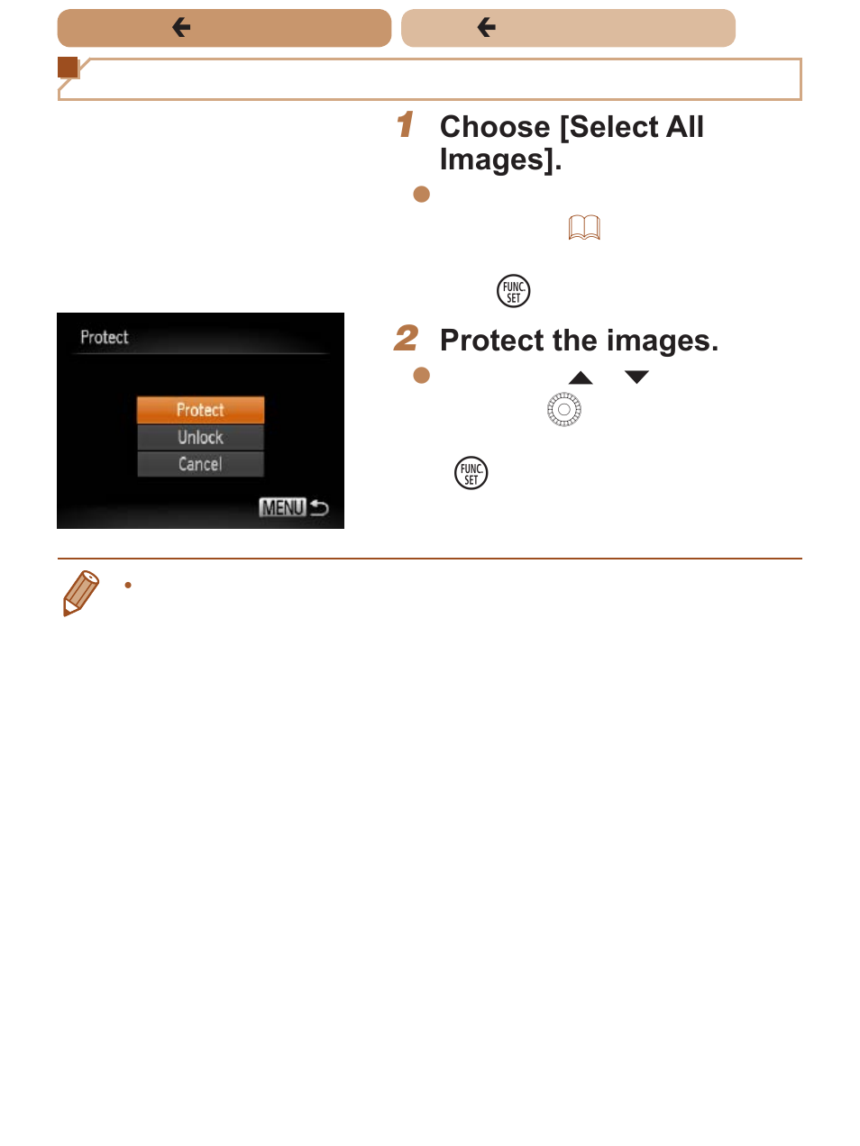 Specifying all images at once | Canon PowerShot SX170 IS User Manual | Page 148 / 268