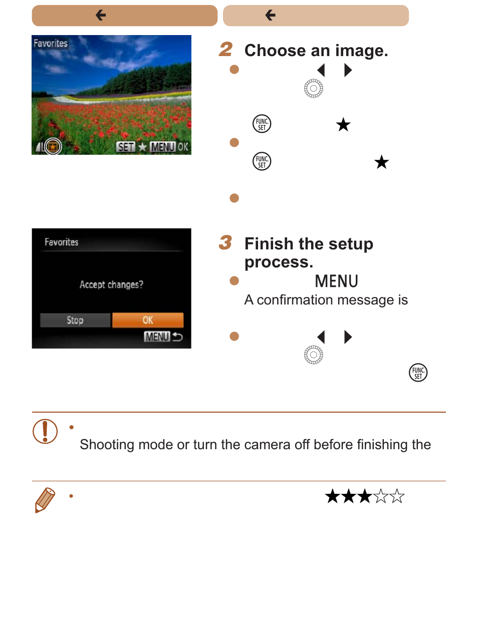 Choose an image, Finish the setup process | Canon PowerShot SX170 IS User Manual | Page 156 / 268