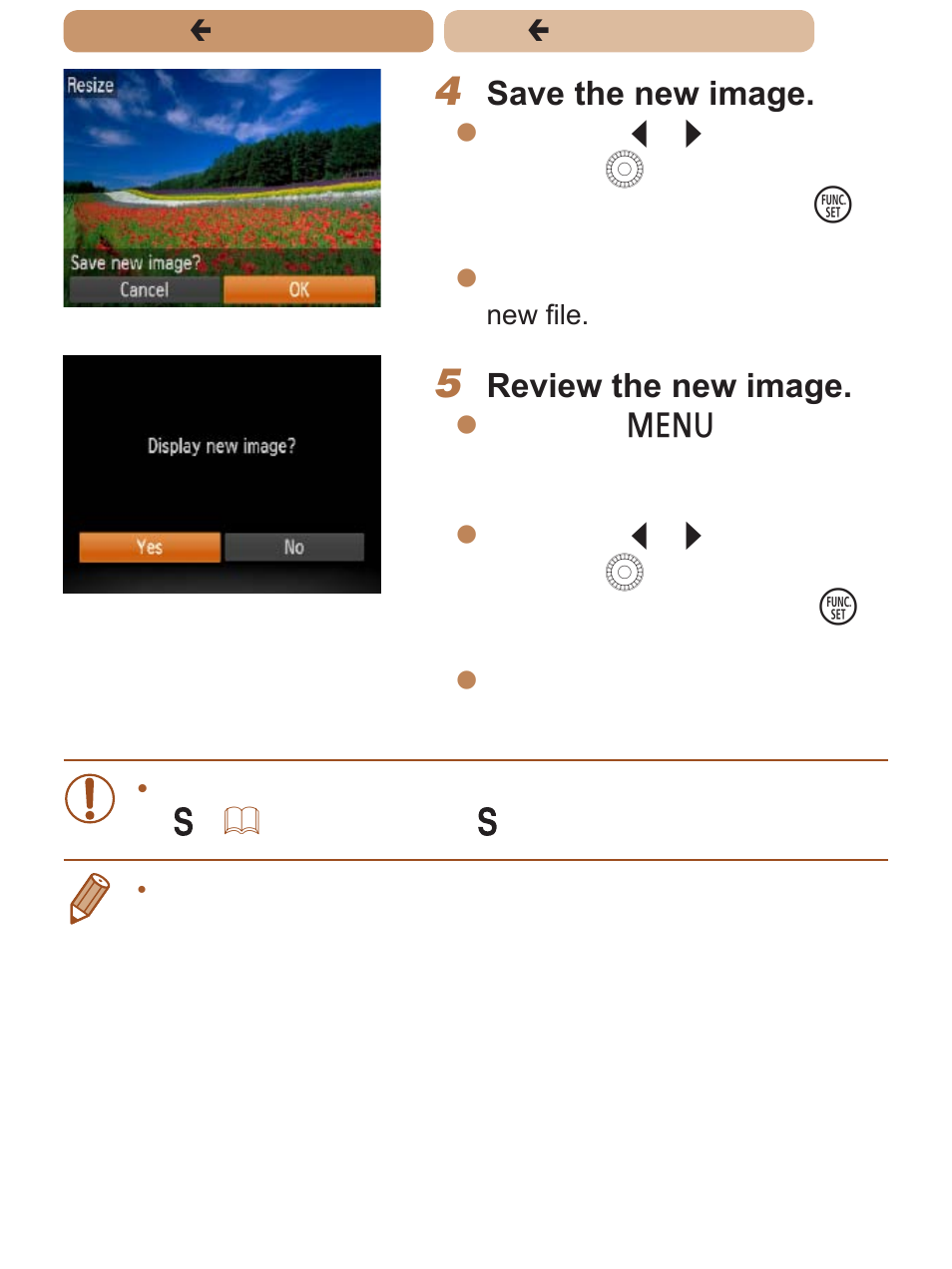 If you edit images and save them as new images, Save the new image, Review the new image | Canon PowerShot SX170 IS User Manual | Page 158 / 268