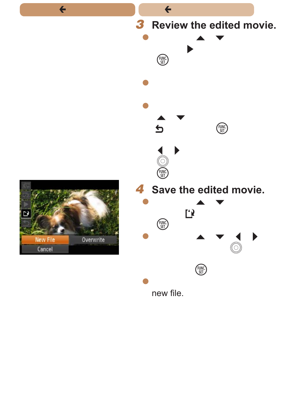 Review the edited movie, Save the edited movie | Canon PowerShot SX170 IS User Manual | Page 166 / 268