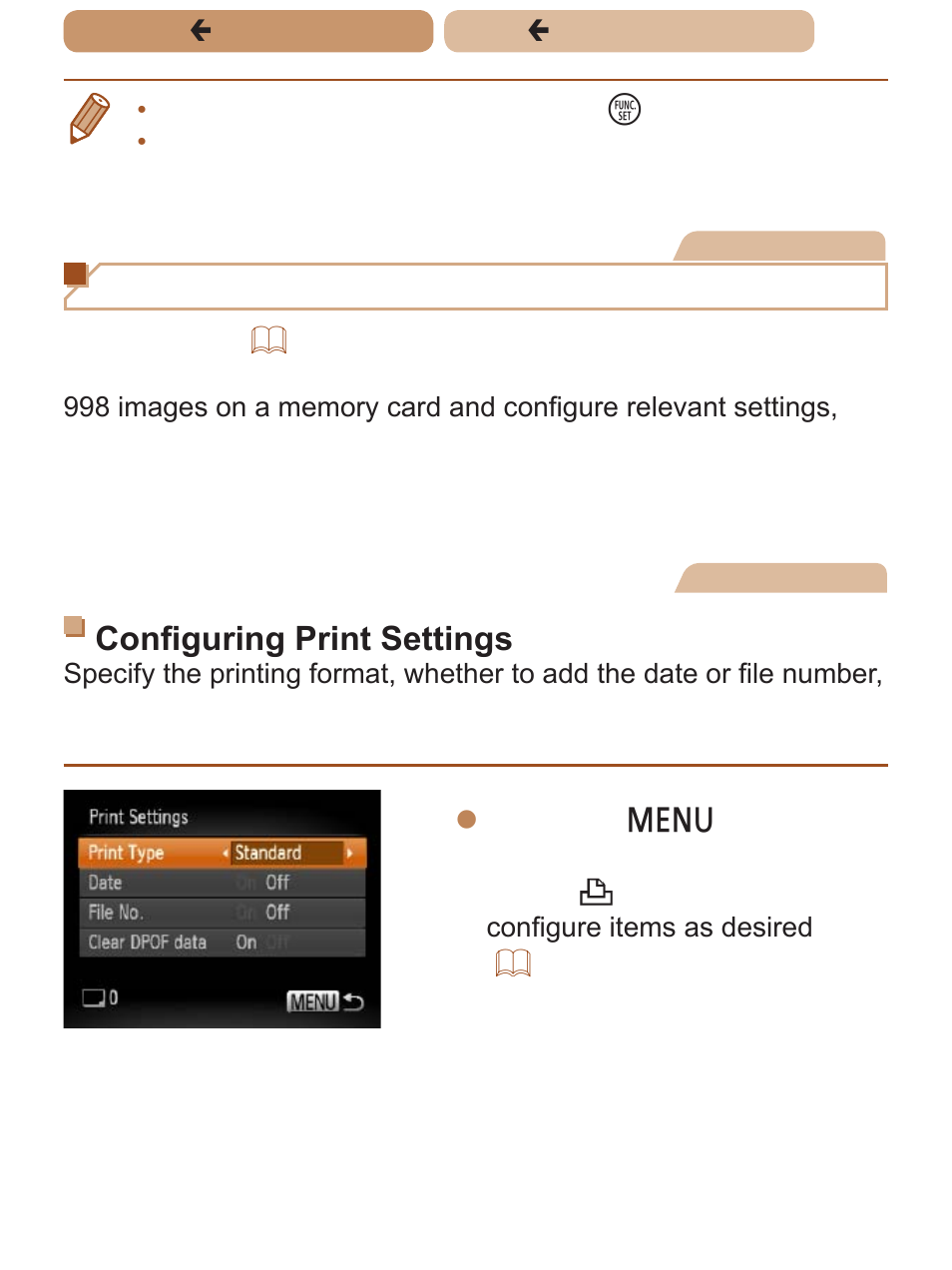 To print, Images to the print list (dpof), Or “adding images to a | Adding images to, The print list (dpof), Adding images to the print list (dpof), Configuring print settings | Canon PowerShot SX170 IS User Manual | Page 207 / 268