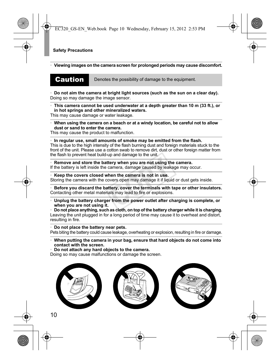 Cop y, Caution | Canon PowerShot D20 User Manual | Page 10 / 36