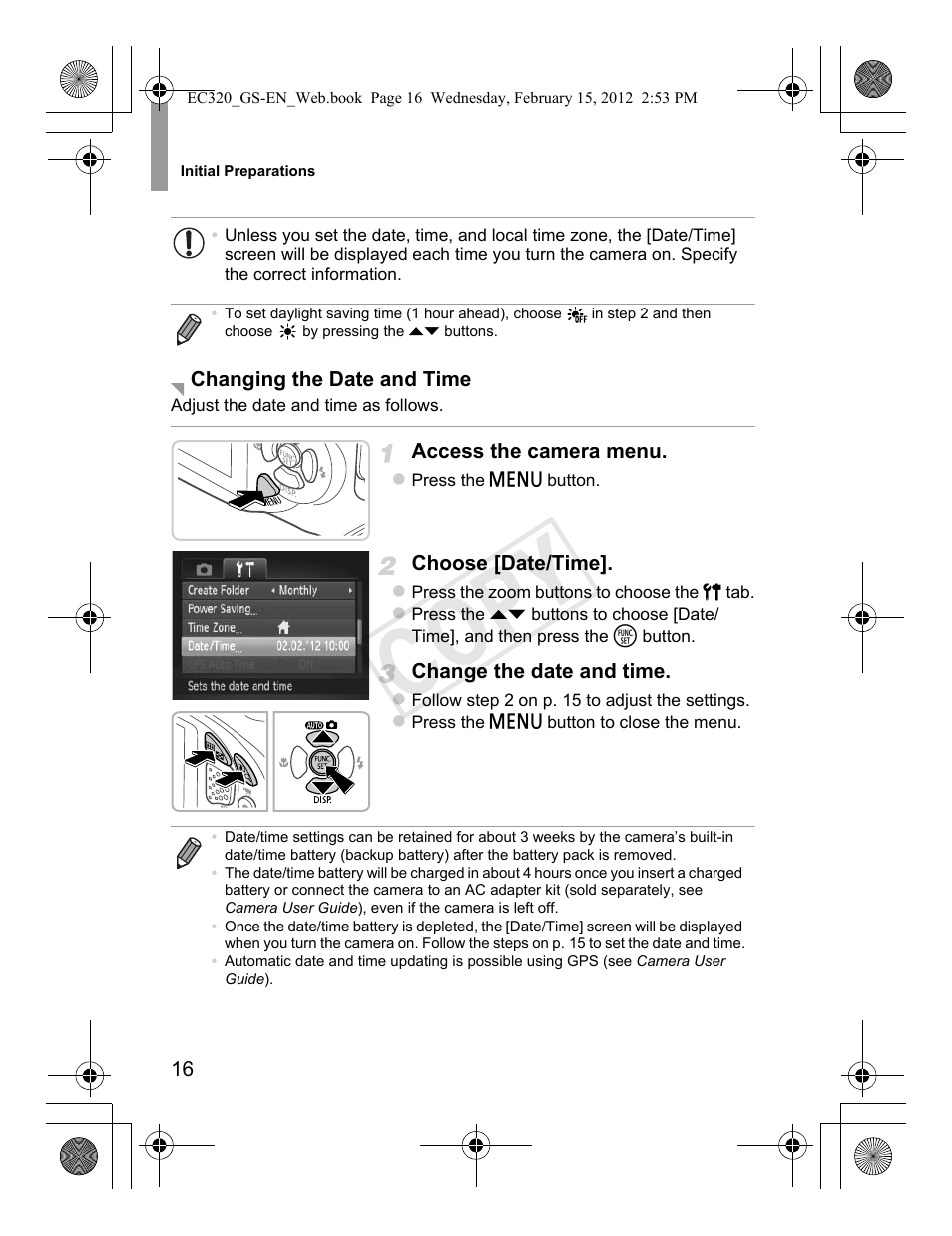 Cop y | Canon PowerShot D20 User Manual | Page 16 / 36