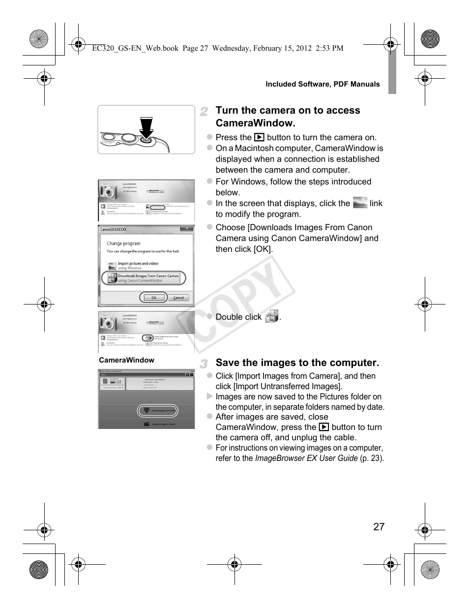 Cop y | Canon PowerShot D20 User Manual | Page 27 / 36