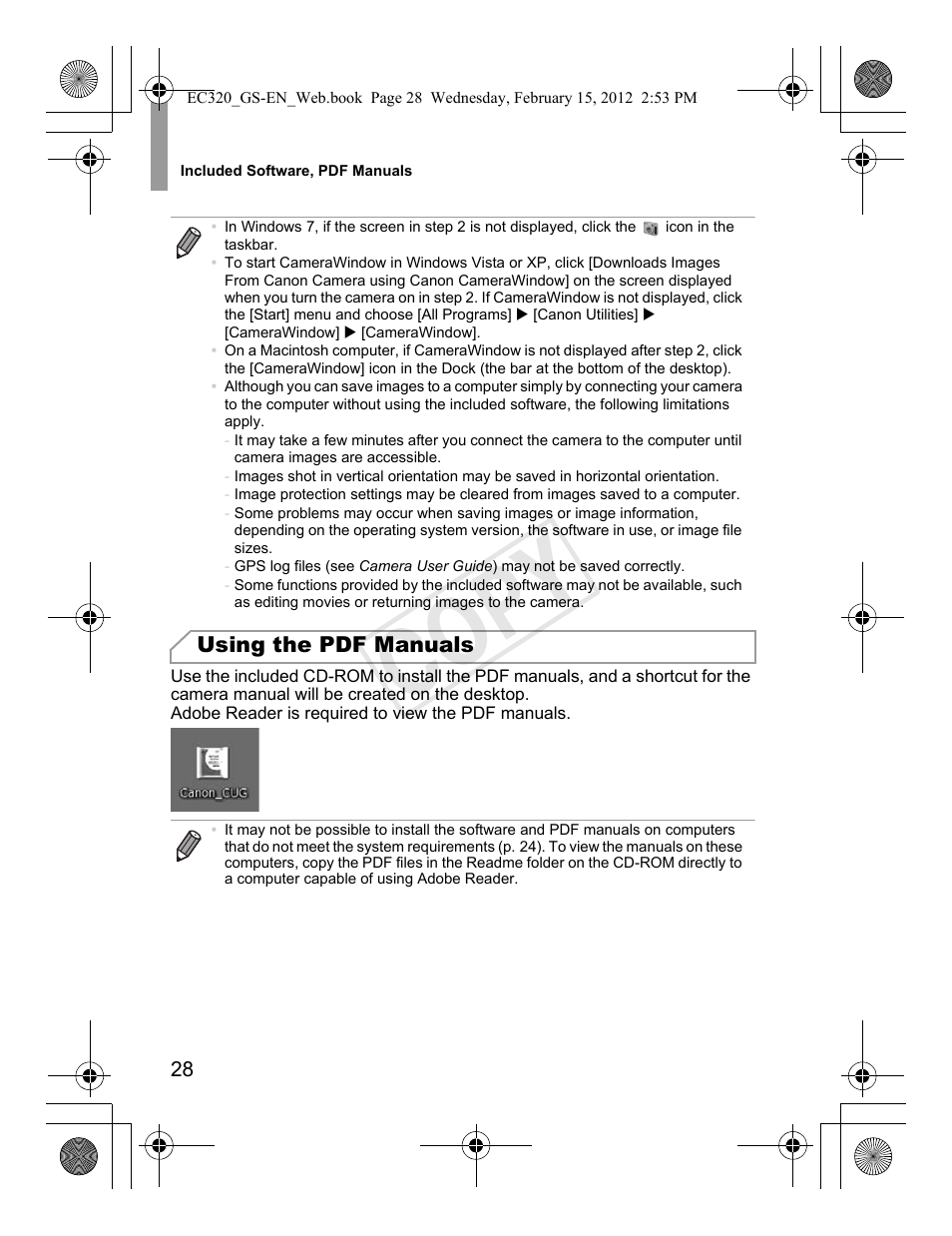 Cop y | Canon PowerShot D20 User Manual | Page 28 / 36