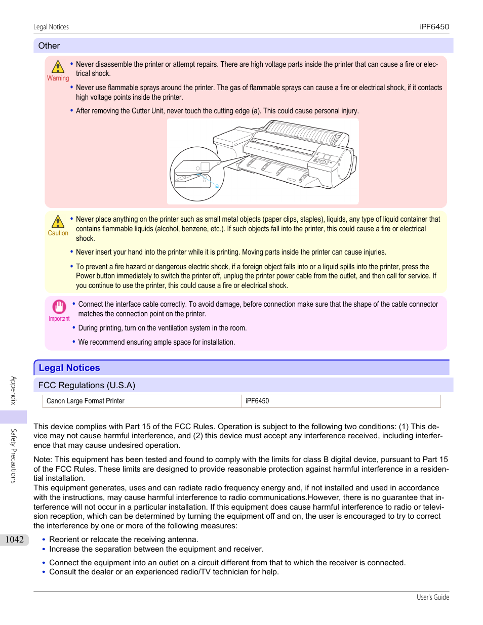 Legal notices, Legal notices 2 | Canon imagePROGRAF iPF6450 User Manual | Page 1042 / 1066