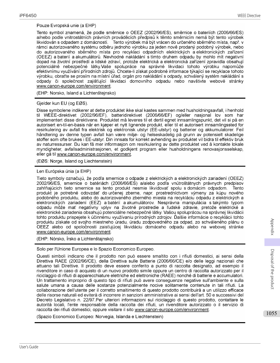 Canon imagePROGRAF iPF6450 User Manual | Page 1055 / 1066