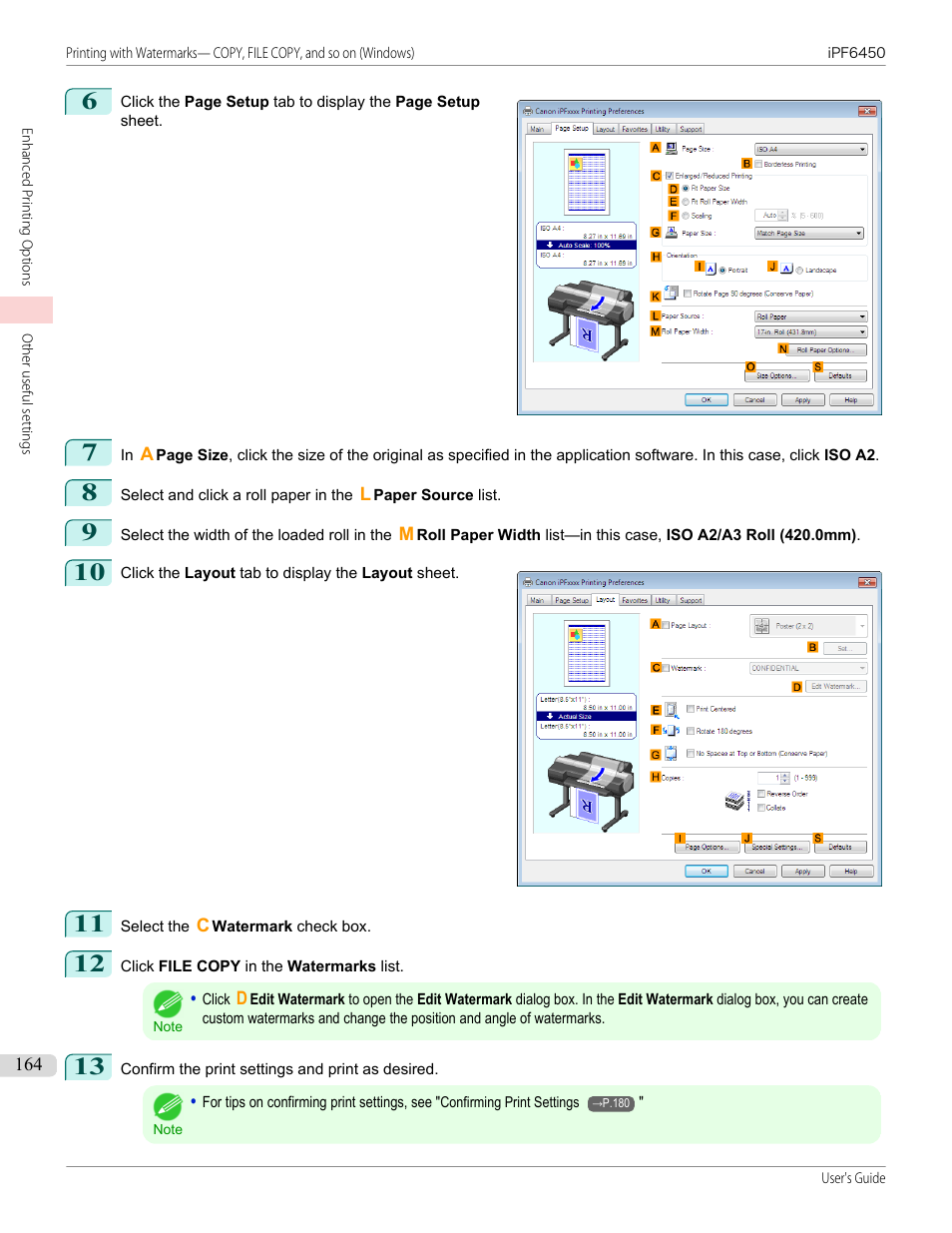 Canon imagePROGRAF iPF6450 User Manual | Page 164 / 1066
