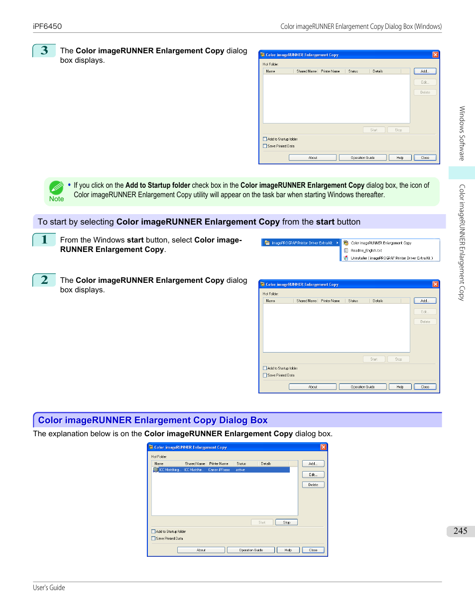 Color imagerunner enlargement copy dialog box | Canon imagePROGRAF iPF6450 User Manual | Page 245 / 1066