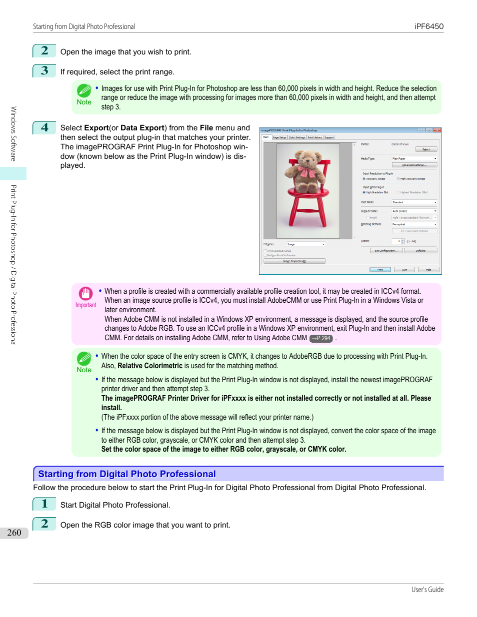 Starting from digital photo professional | Canon imagePROGRAF iPF6450 User Manual | Page 260 / 1066