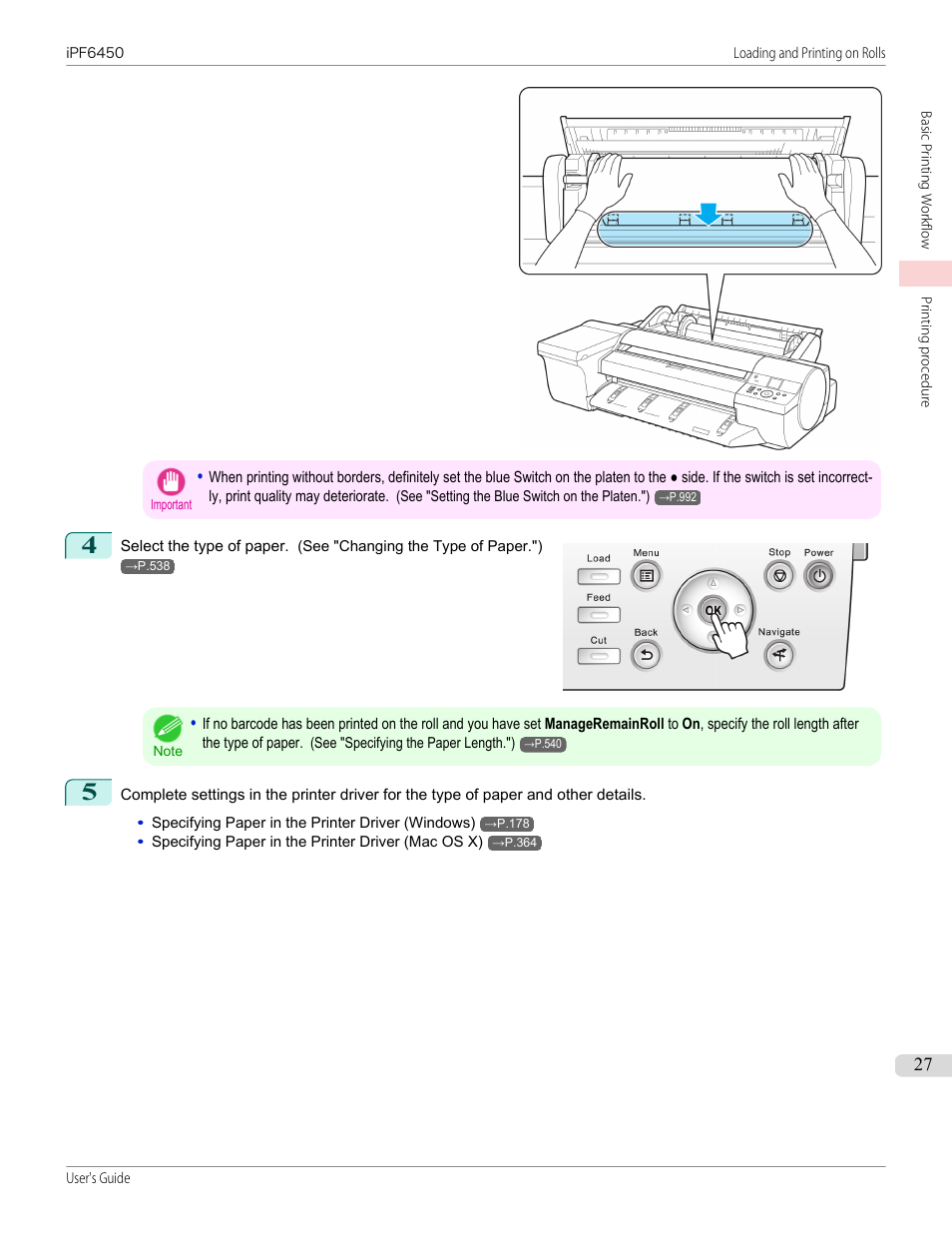 Canon imagePROGRAF iPF6450 User Manual | Page 27 / 1066