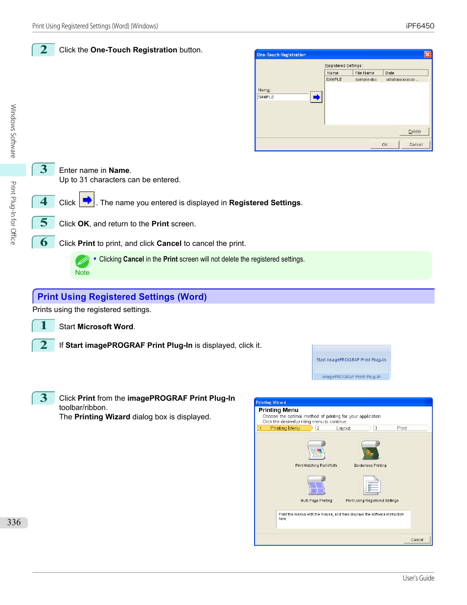 Print using registered settings (word) | Canon imagePROGRAF iPF6450 User Manual | Page 336 / 1066