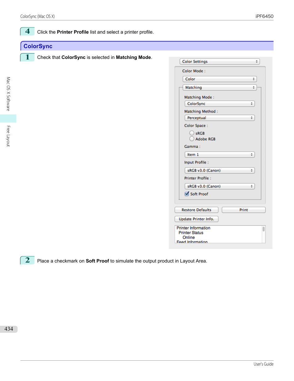 Colorsync, P.434 | Canon imagePROGRAF iPF6450 User Manual | Page 434 / 1066