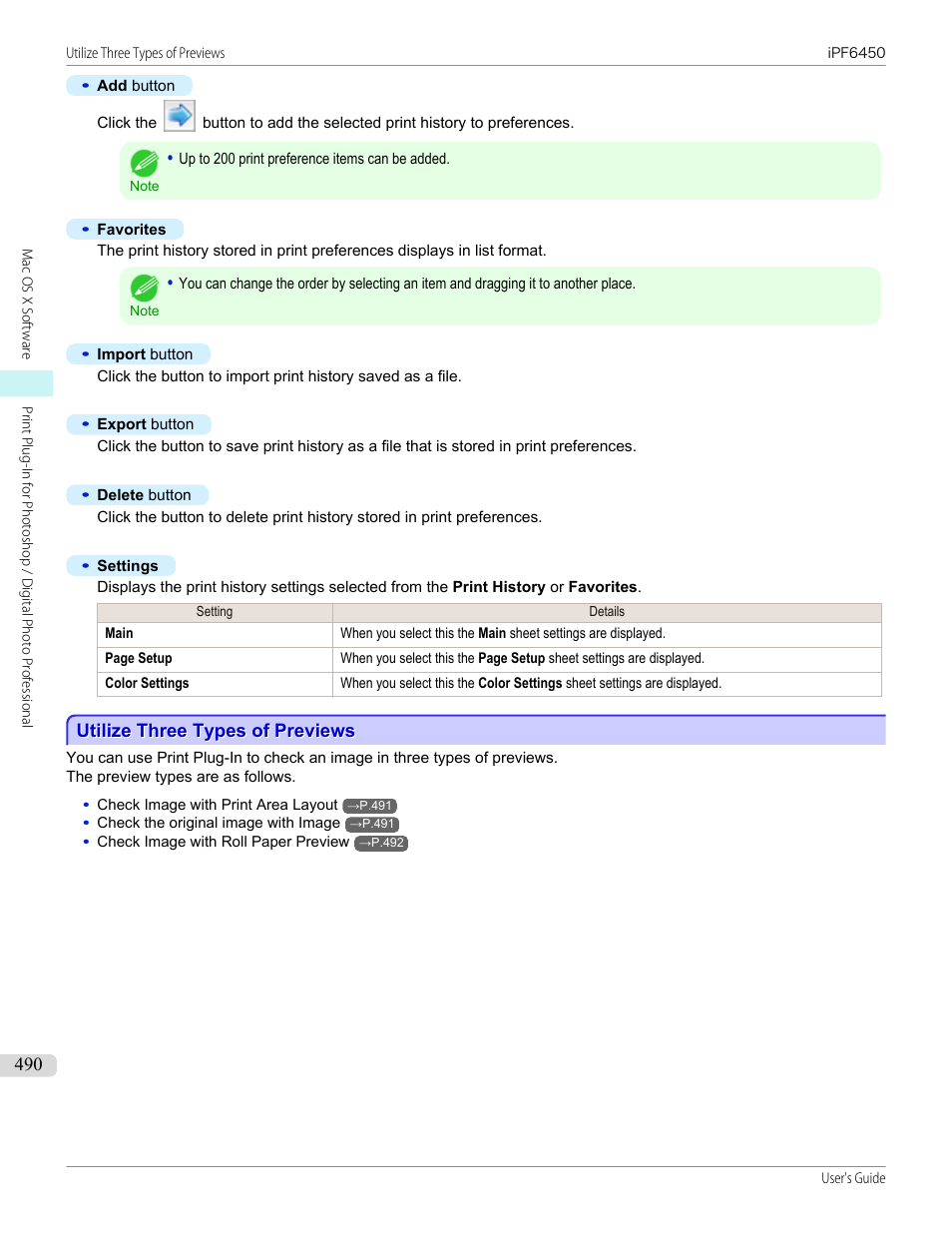 Utilize three types of previews | Canon imagePROGRAF iPF6450 User Manual | Page 490 / 1066