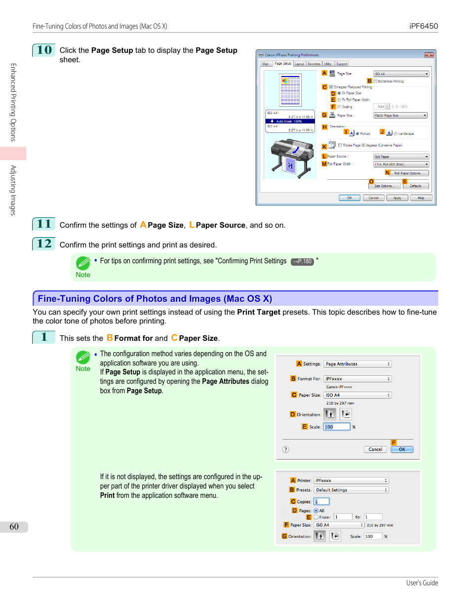 Fine-tuning colors of photos and images (mac os x), P.60 | Canon imagePROGRAF iPF6450 User Manual | Page 60 / 1066
