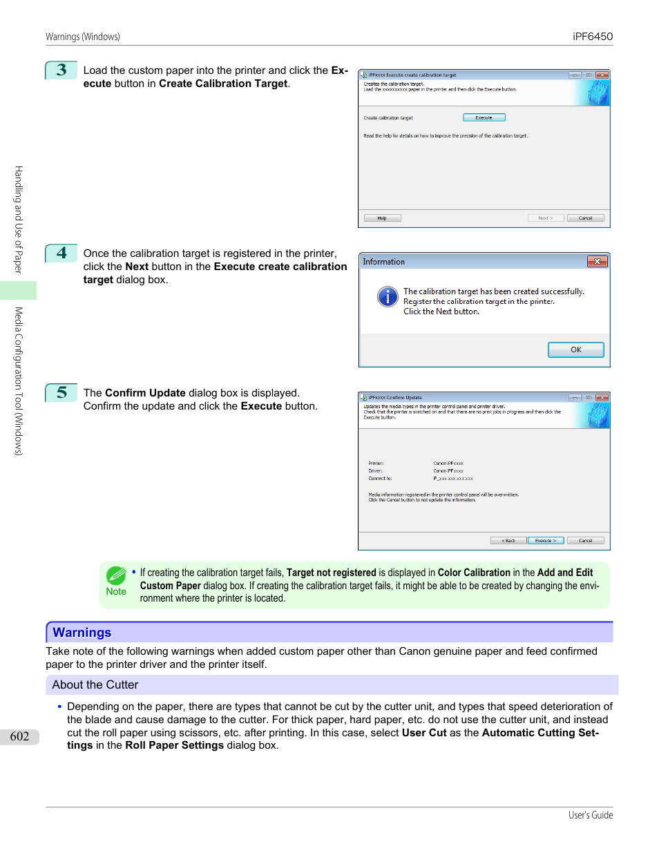 Warnings | Canon imagePROGRAF iPF6450 User Manual | Page 602 / 1066
