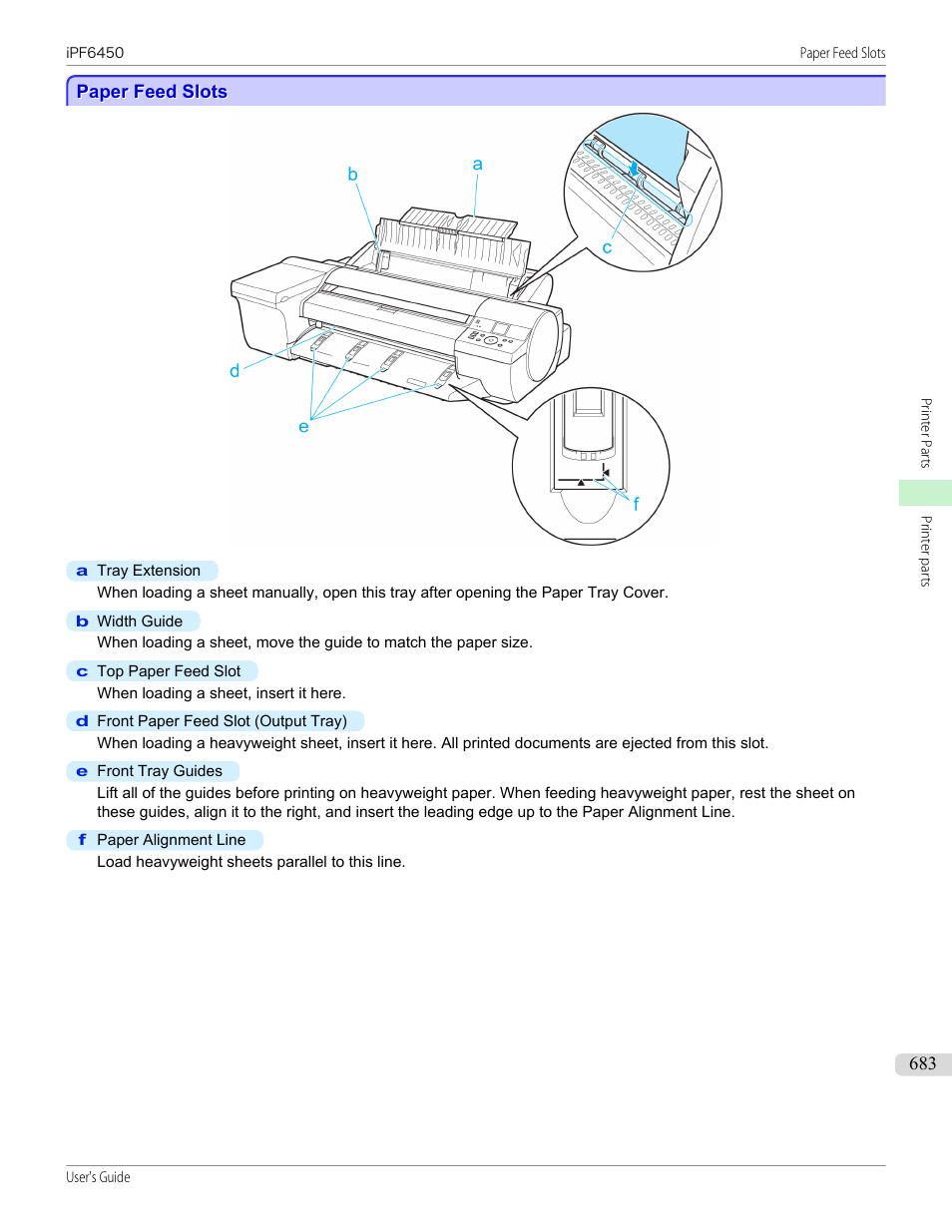 Paper feed slots, See "paper feed slots."), P.683 | Canon imagePROGRAF iPF6450 User Manual | Page 683 / 1066