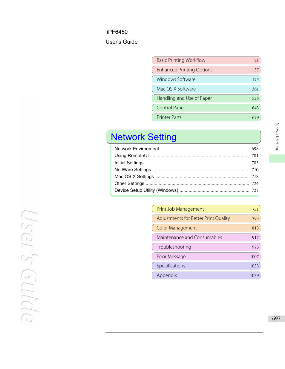 Network setting | Canon imagePROGRAF iPF6450 User Manual | Page 697 / 1066