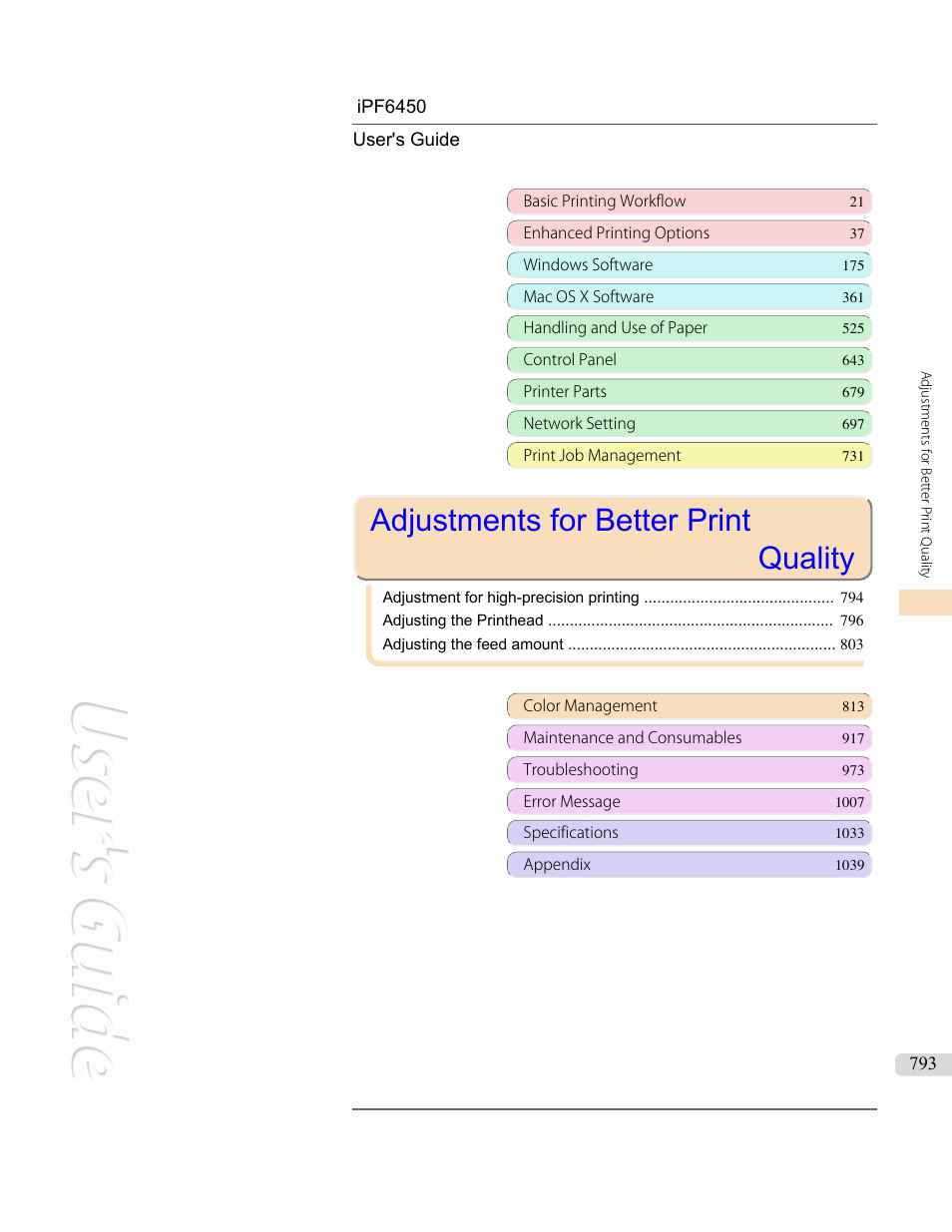 Adjustments for better print quality | Canon imagePROGRAF iPF6450 User Manual | Page 793 / 1066