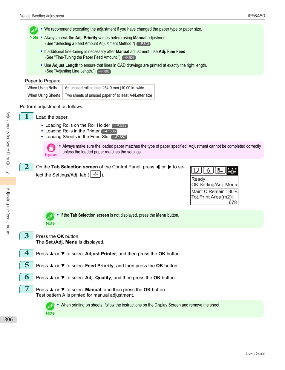 Canon imagePROGRAF iPF6450 User Manual | Page 806 / 1066