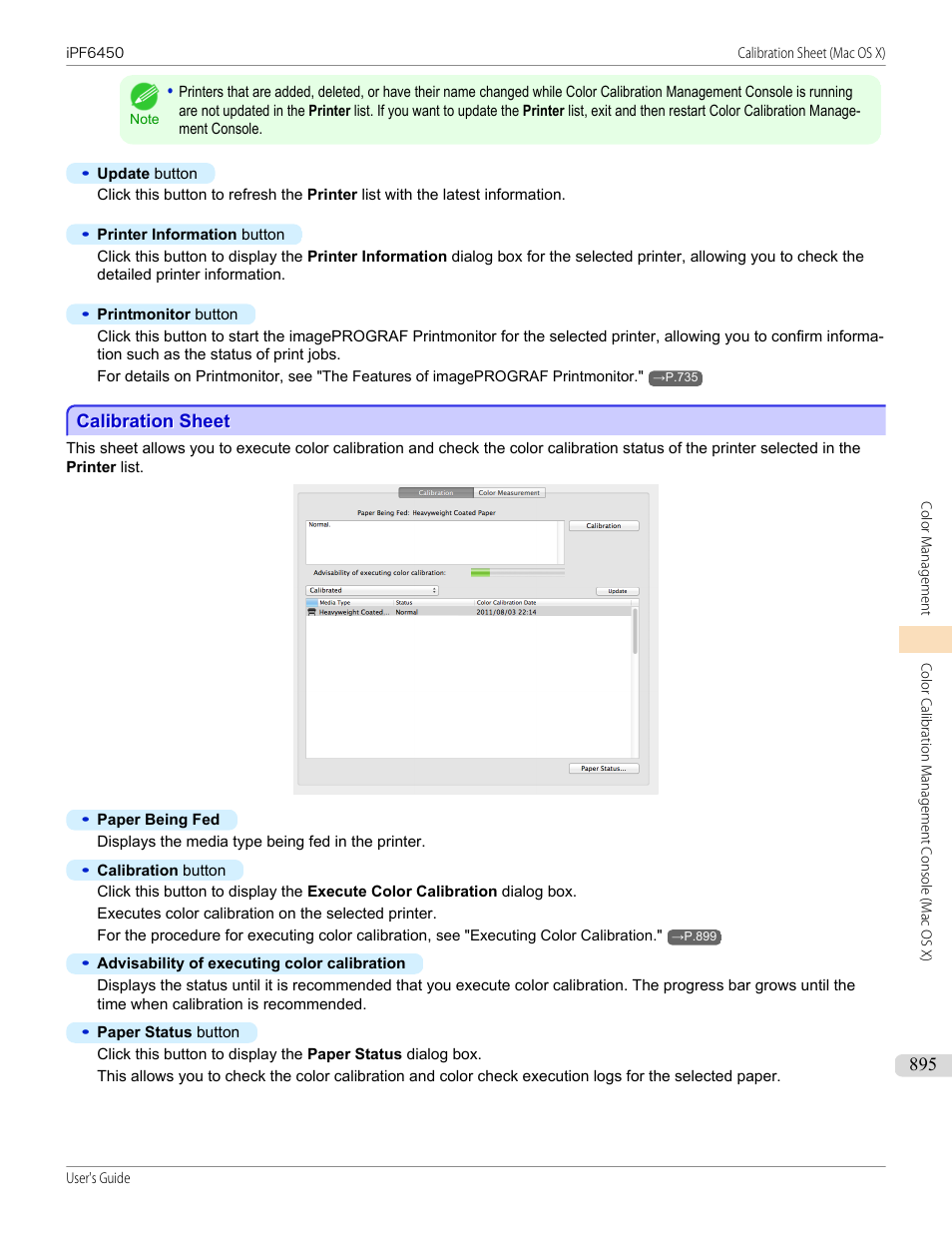 Calibration sheet, Calibration sheet (mac os x), P.895 | See "calibration sheet (mac os x).") | Canon imagePROGRAF iPF6450 User Manual | Page 895 / 1066
