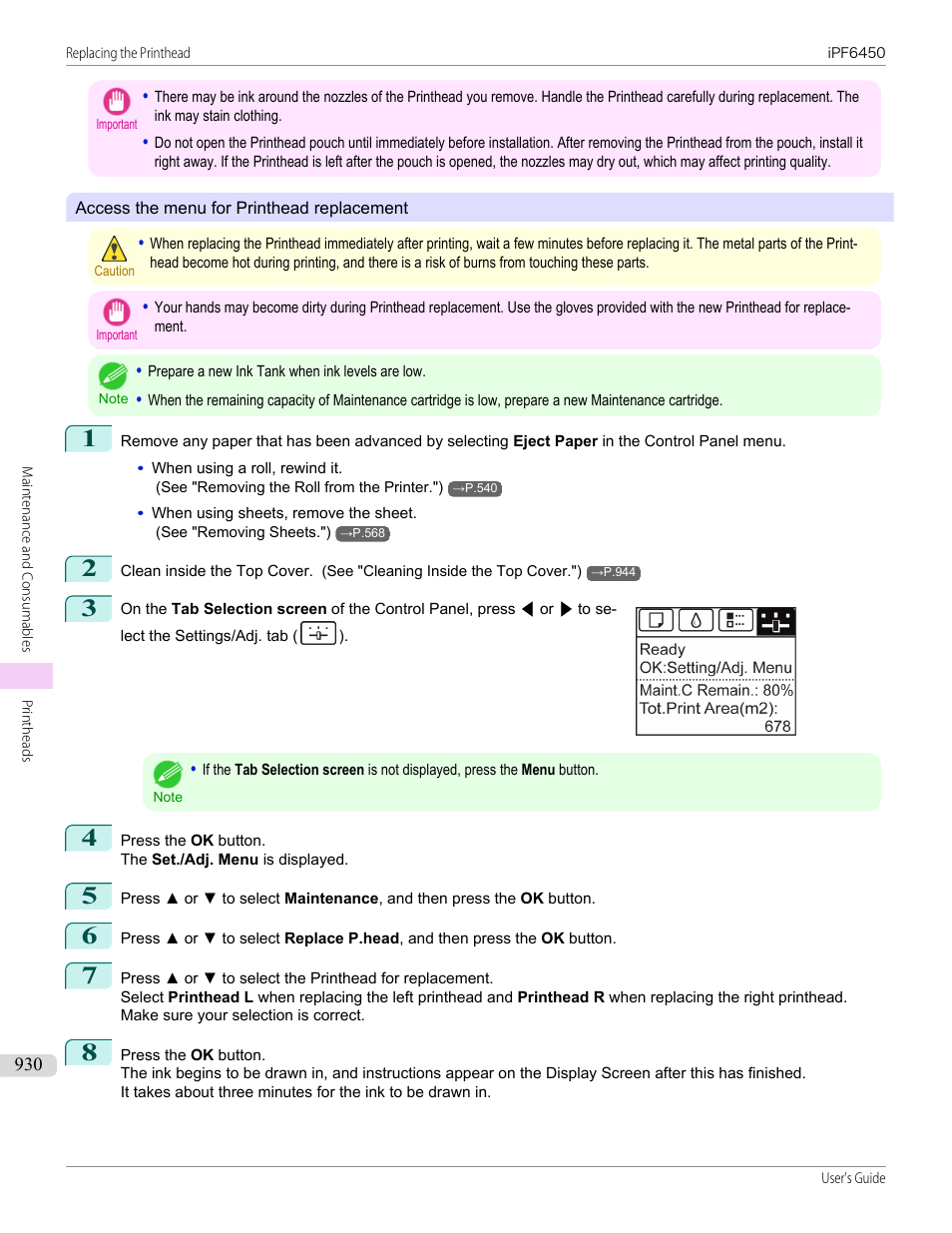 Canon imagePROGRAF iPF6450 User Manual | Page 930 / 1066