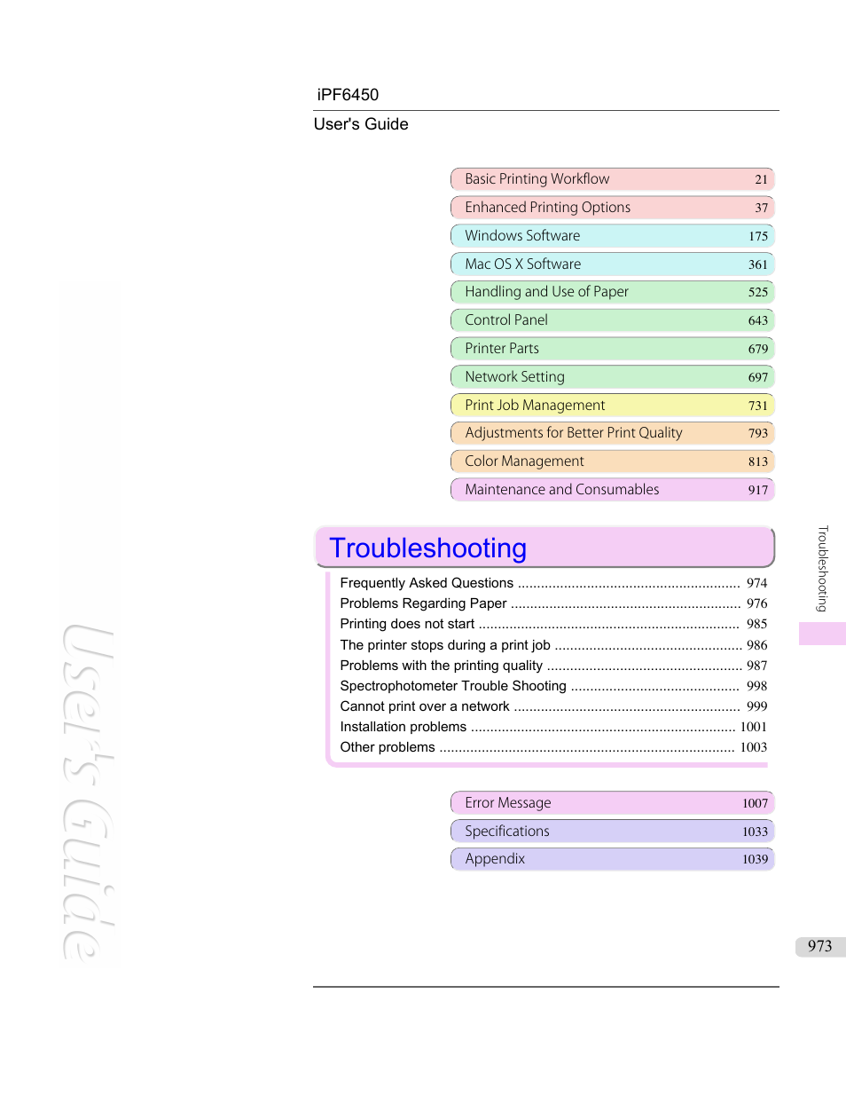 Troubleshooting | Canon imagePROGRAF iPF6450 User Manual | Page 973 / 1066