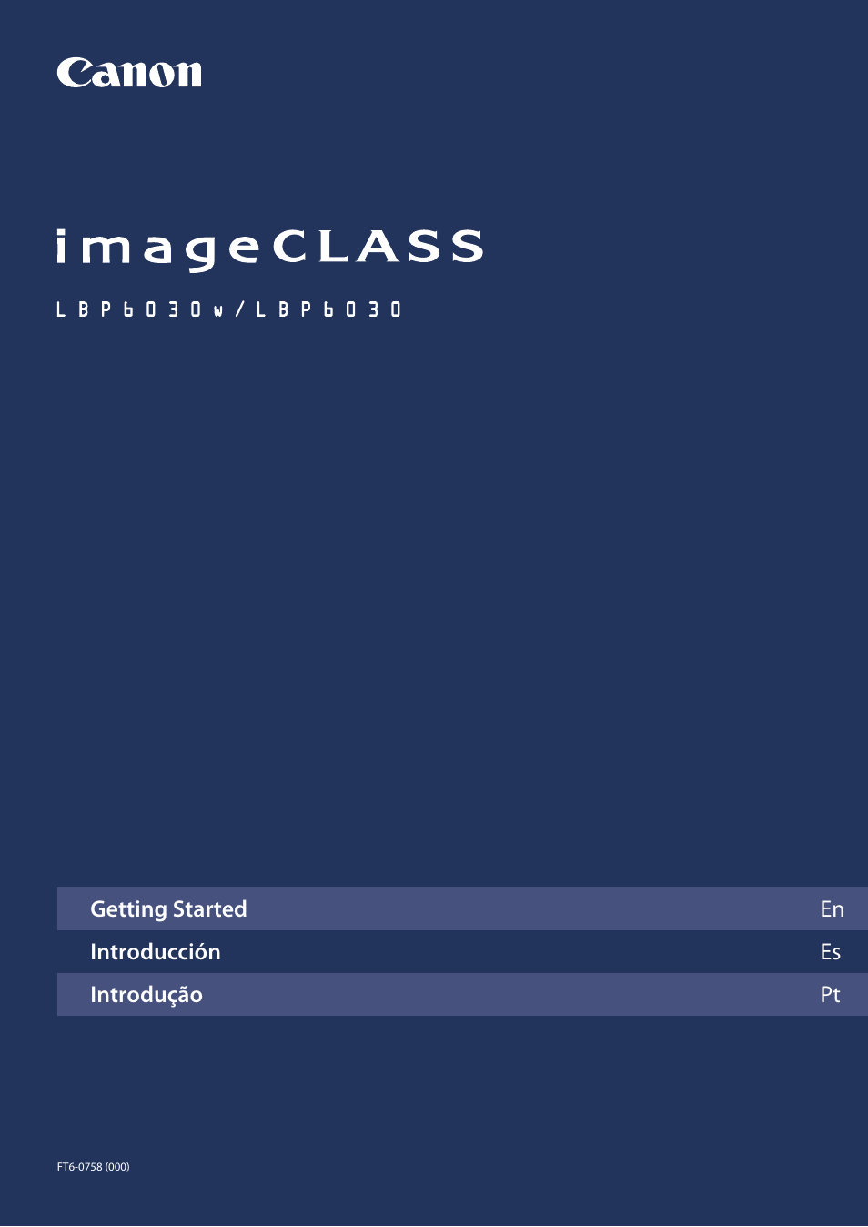 Canon imageCLASS LBP6030w User Manual | 12 pages