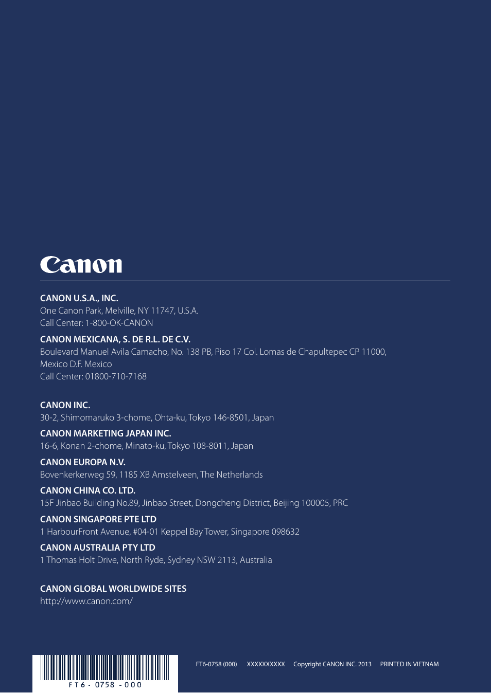 Canon imageCLASS LBP6030w User Manual | Page 12 / 12