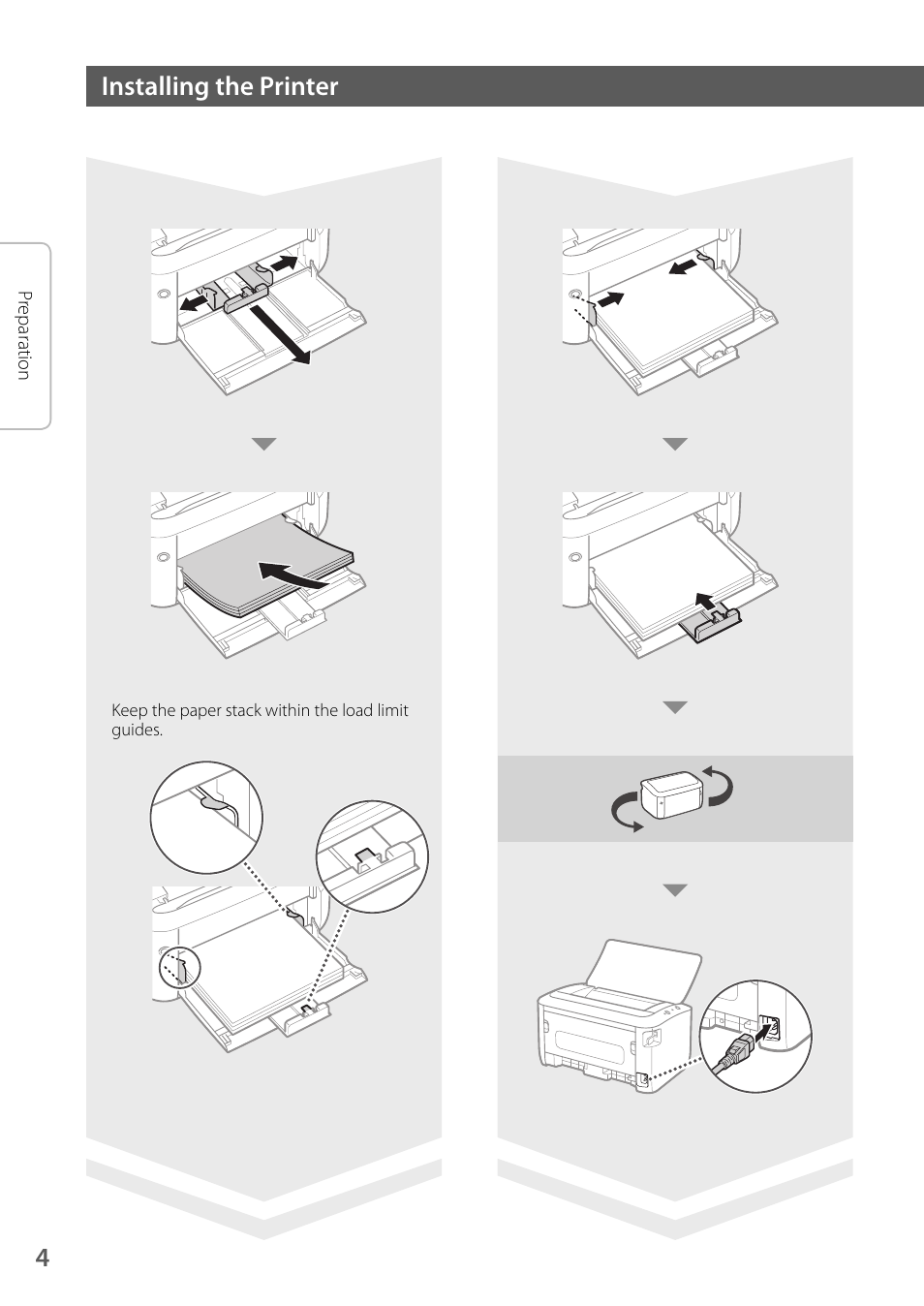 Installing the printer | Canon imageCLASS LBP6030w User Manual | Page 4 / 12