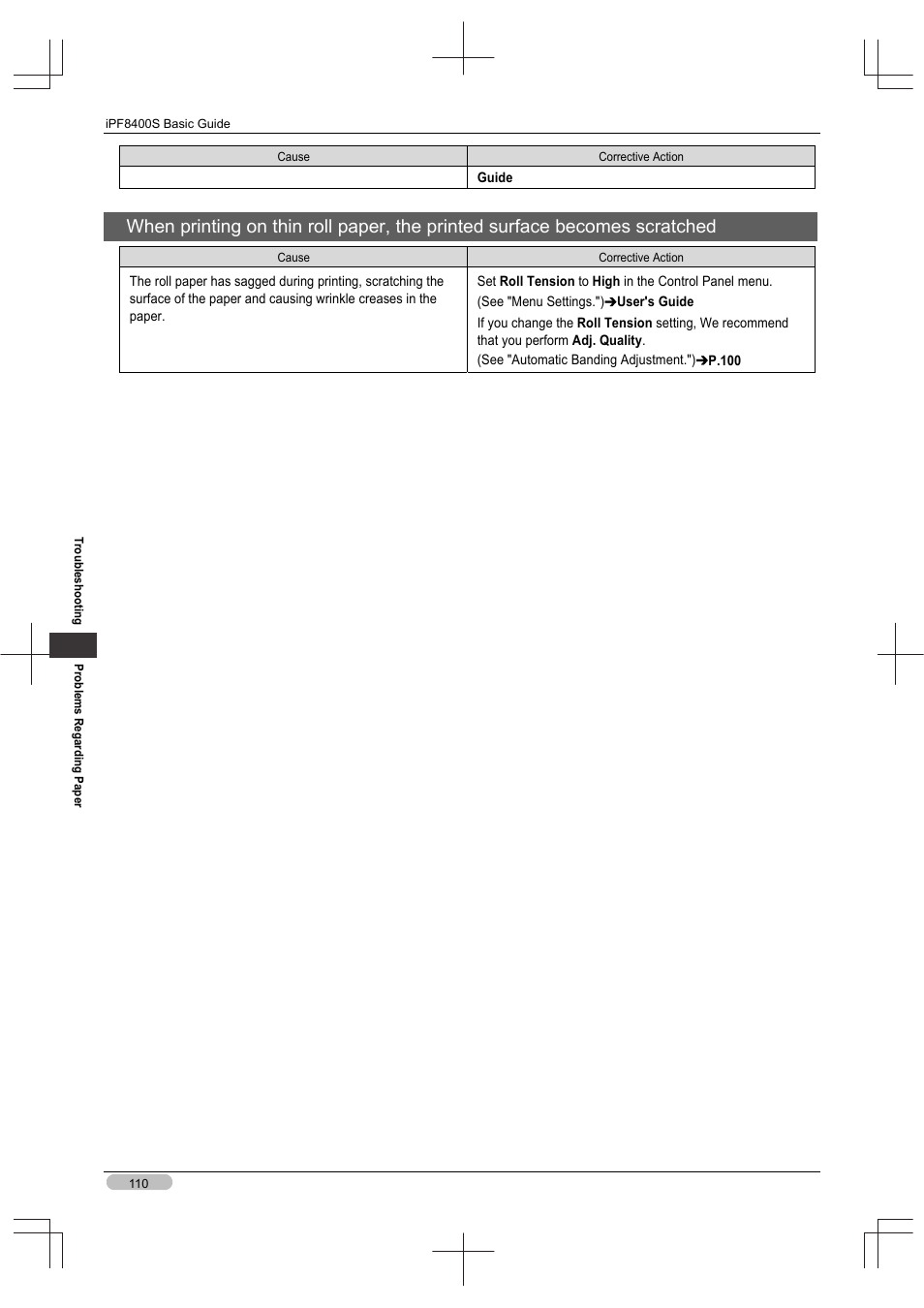 Canon imagePROGRAF iPF8400S User Manual | Page 110 / 160