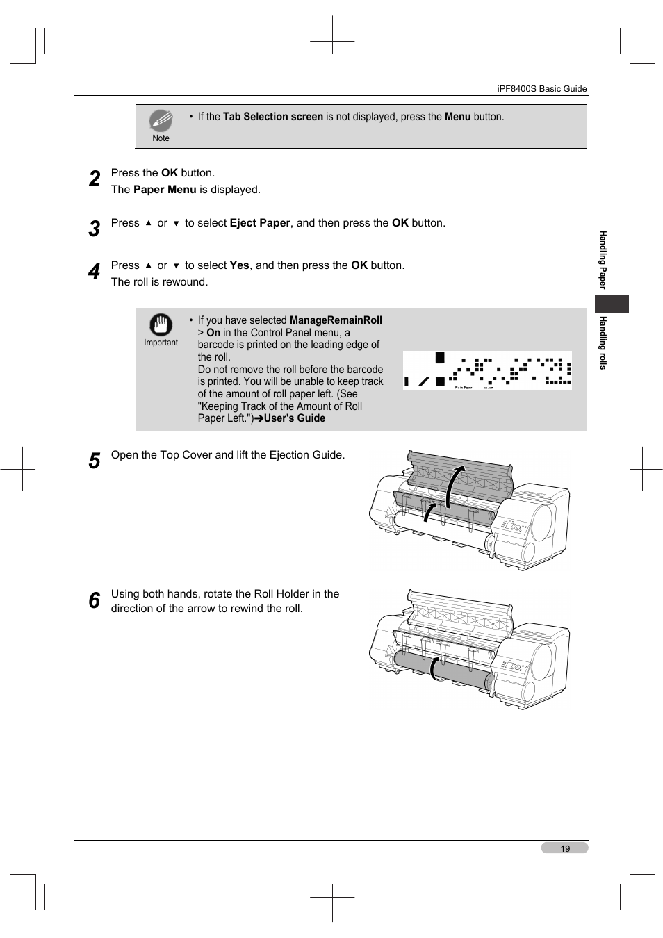 Canon imagePROGRAF iPF8400S User Manual | Page 19 / 160